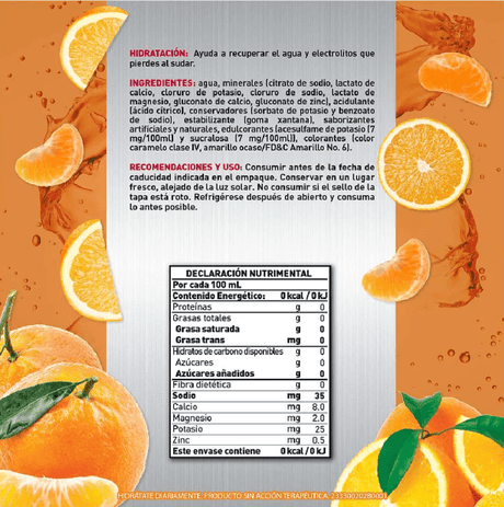 Suerox 8Iones Naranaranja-Mandarina 630 Ml