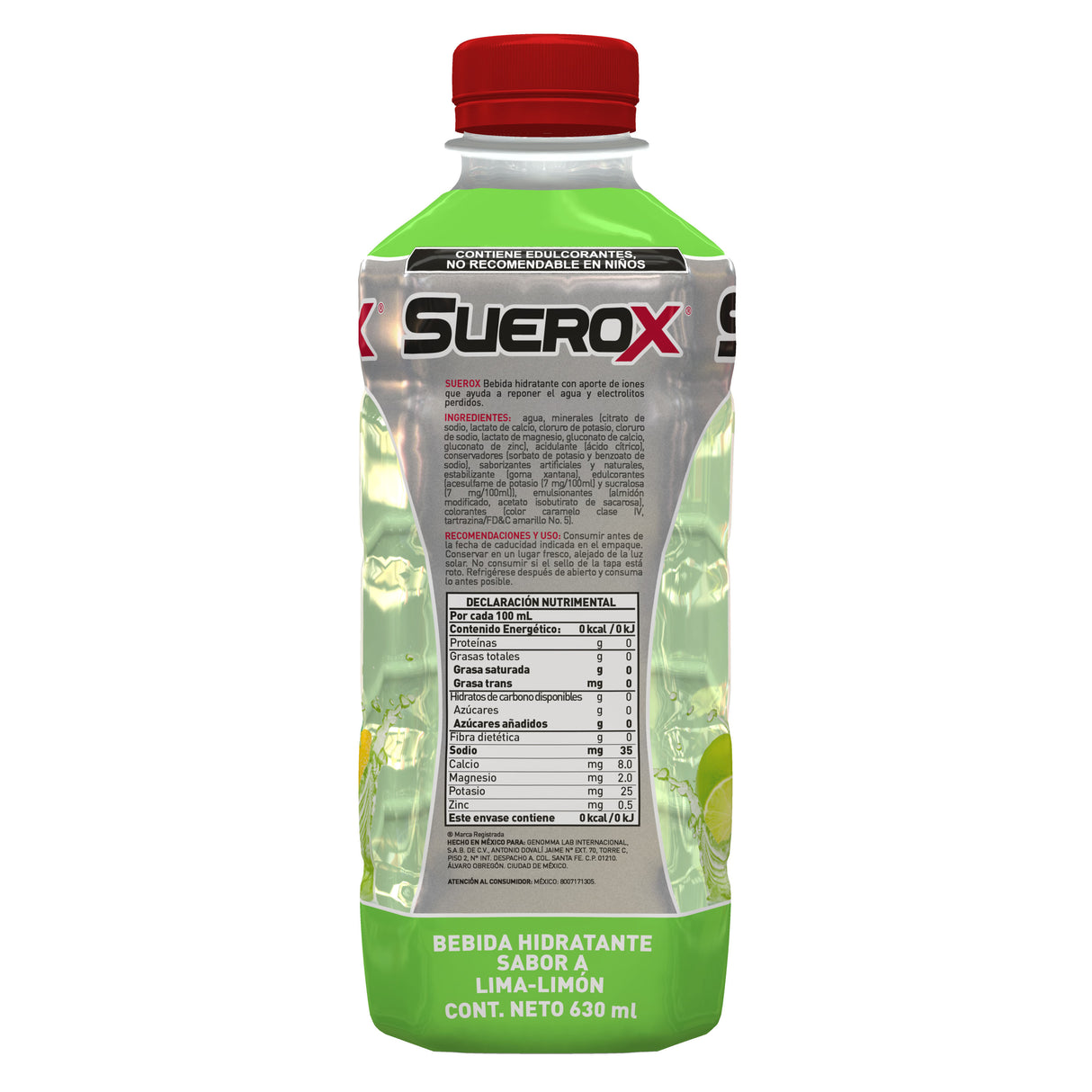 Suerox 8Iones Lima-Limon 630 Ml