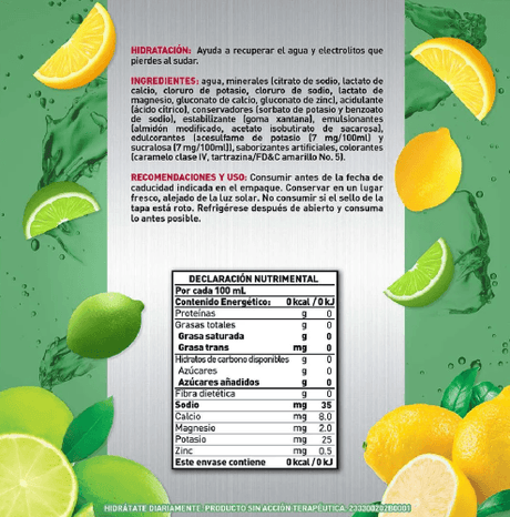 Suerox 8Iones Lima-Limon 630 Ml