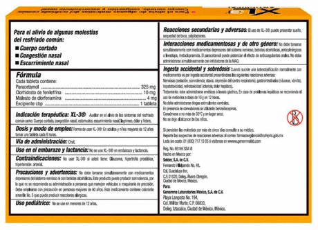Xl-3 A-Gripal Con 10 Tabletas