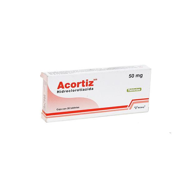 Hidroclorotiazida Acortiz 25 Mg Con 20 Tabletas