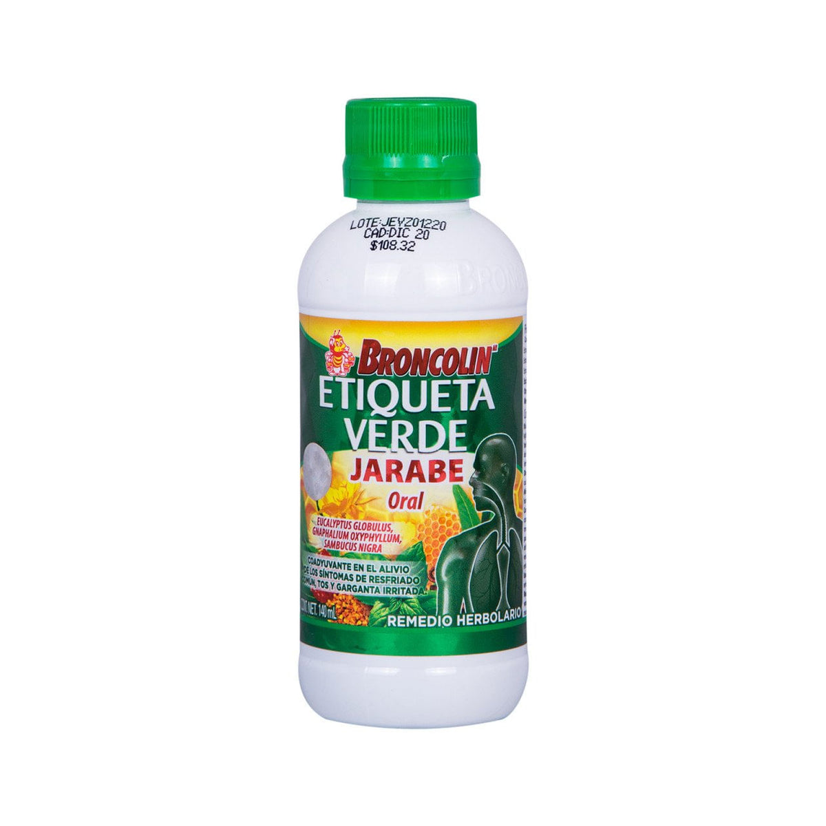 Broncolin Etiqueta Verde Jarabe 140 Ml – Farmacia Herrera