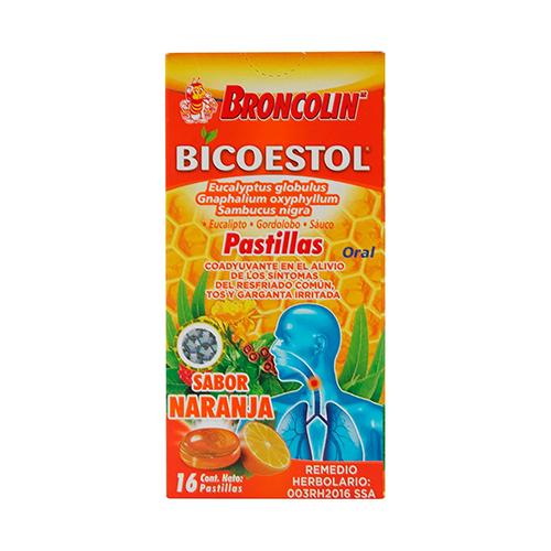 Broncolin Bicoestol Naranaranja 16 Pastillas