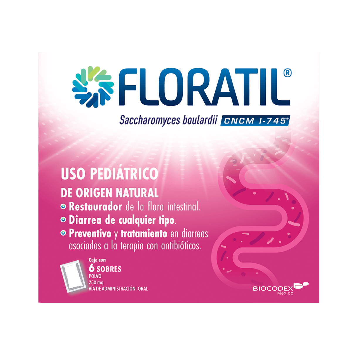 Floratil Ped 250 Gr Polvo Con 6 Sobres