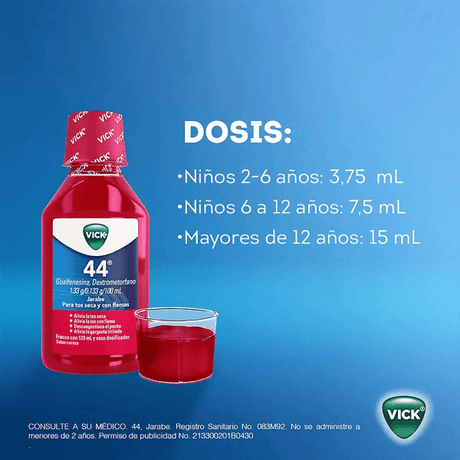 Vick 44 Jarabe Adto / Inf 120 Ml