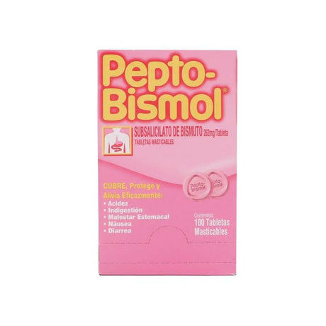Pepto Bismol Con 10 Tabletas0