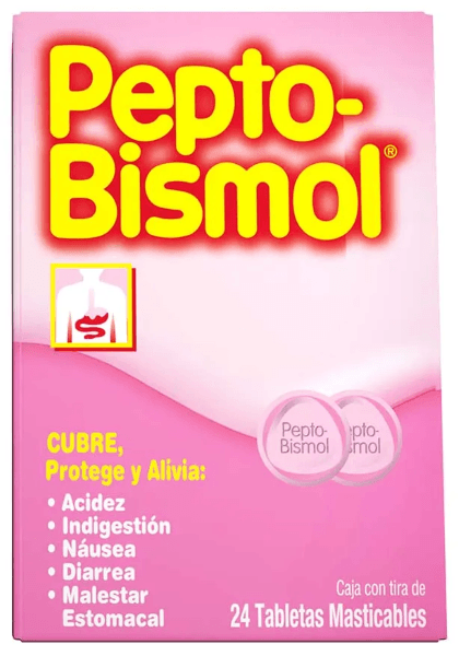 Pepto Bismol Con 24 Tabletas