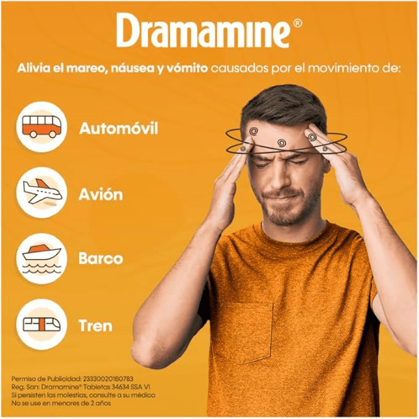 Dramamine 50 Mg Con 24 Tabletas