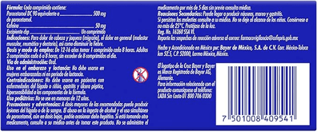 Saridon 500 Mg Con 100 Comprimidos