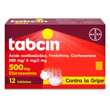 Tabcin 500 Mg Con 12 Tabletas (Rojo)
