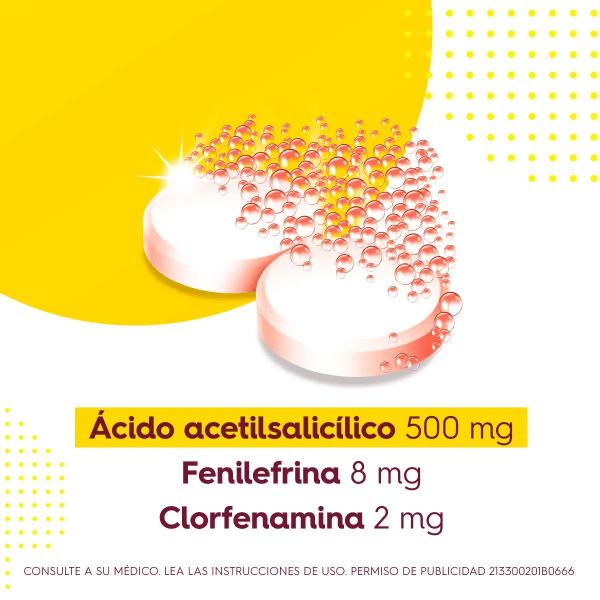 Tabcin 500 Mg Con 12 Tabletas (Rojo)