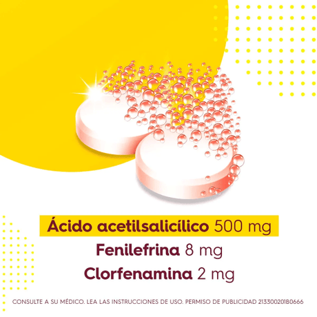 Tabcin 500 Mg Con 12 Tabletas (Rojo)