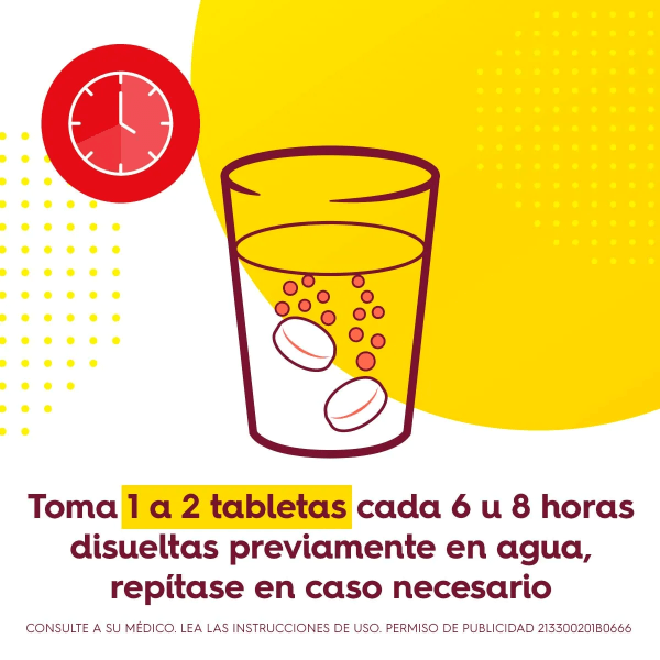 Tabcin 500 Mg Con 12 Tabletas (Rojo)