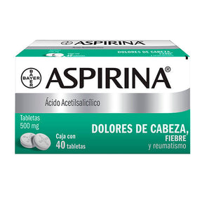 Aspirina 500 Mg Con 40 Tabletas