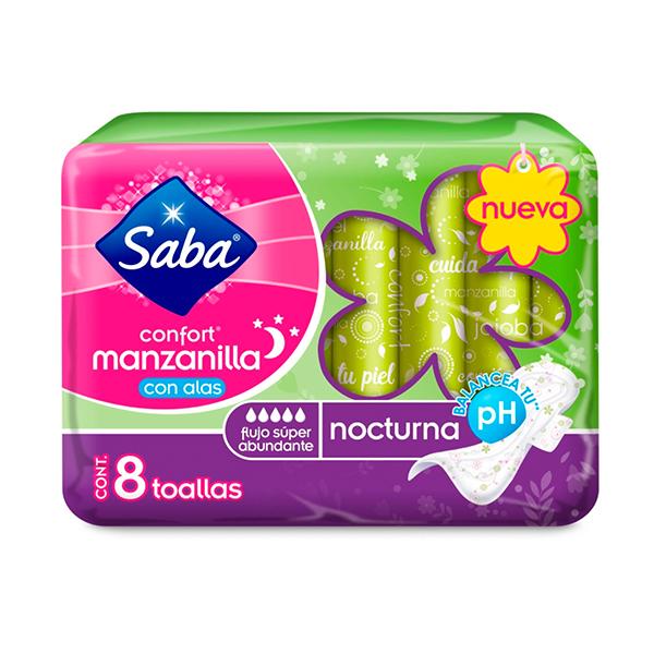 Toallas Sanitarias Saba Confort Manz Nocturna Con 8