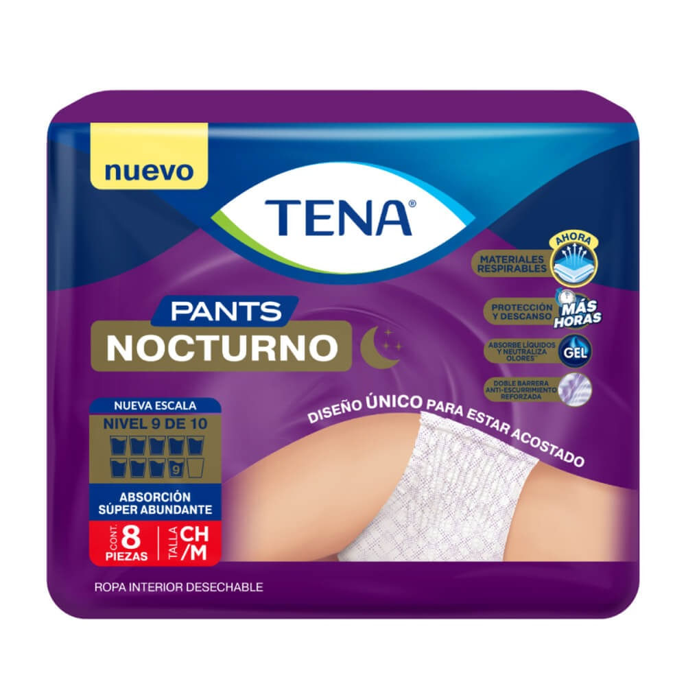 Tena Pants Nocturno Ch / Med Con 8 Piezas