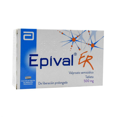 Epival Er 500 Mg Con 30 Tabletas