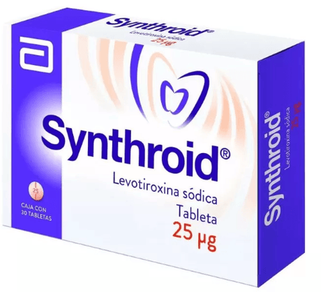 Synthroid 25 Mcg Con 30 Tabletas