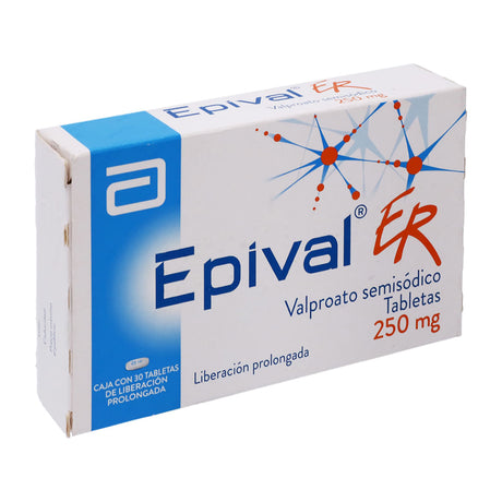 Epival Er 250 Mg Lib Prol Con 30 Tabletas