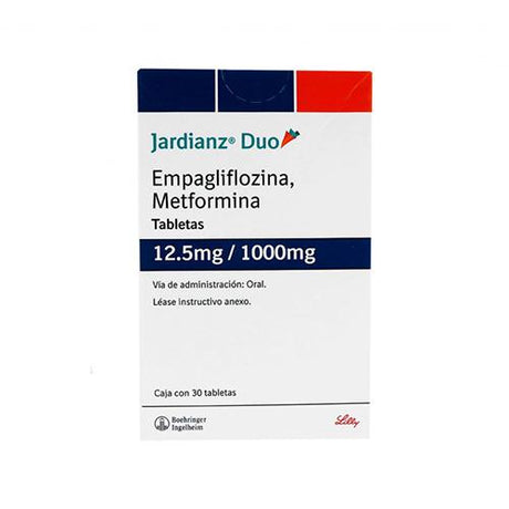 Jardianz Duo 12.5 / 1000 Mg Con 30 Tabletas