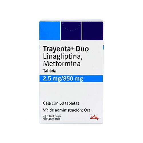 Trayenta Duo Con 60 Tabletas 2.5 / 850 Mg