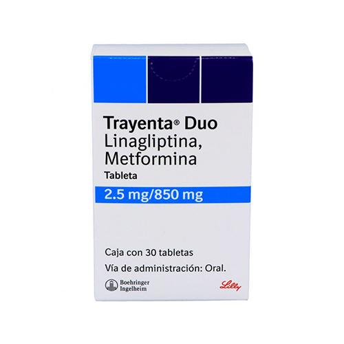 Trayenta Duo Con 30 Tabletas 2.5 / 850 Mg