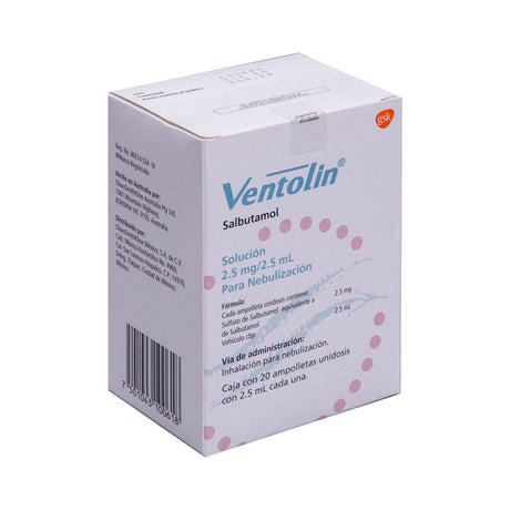 Ventolin 2.5 Mg / 3.5 Ml Solución Neb Ampulas 20