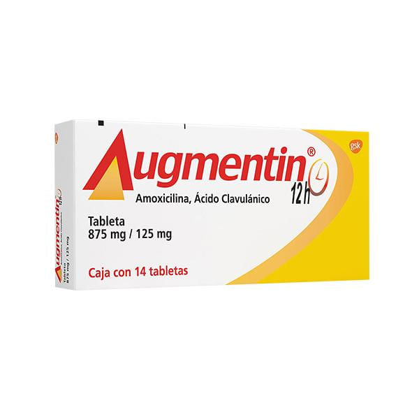 Augmentin 12 H 875 Mg / 125 Mg Con 14 Tabletas