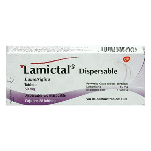 Lamictal 50 Mg Disper Con 28 Tabletas