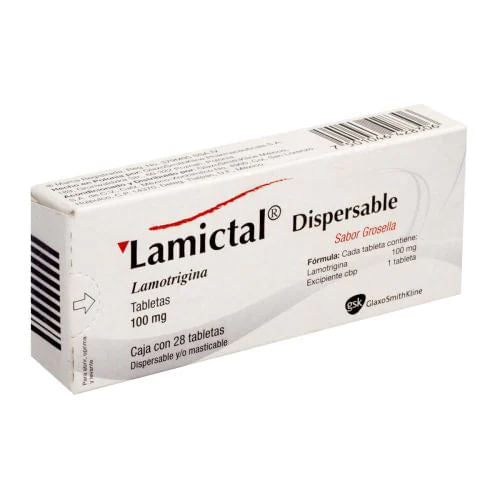 Lamictal 100 Mg Disper Con 28 Tabletas