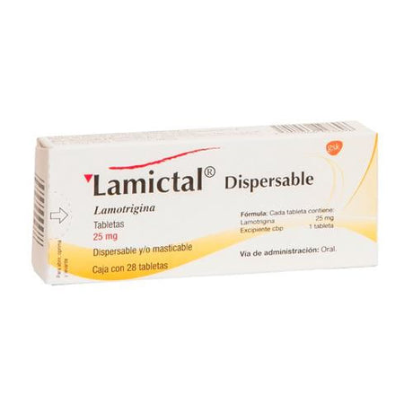 Lamictal 25 Mg Disper Con 28 Tabletas