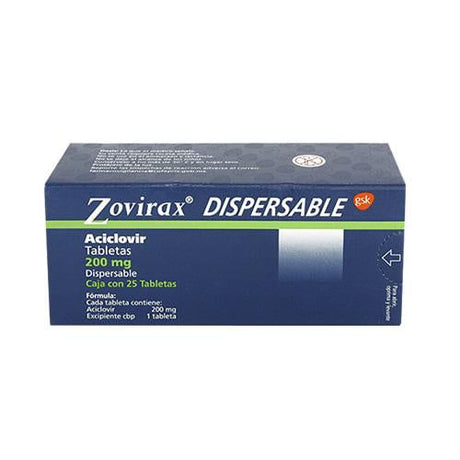 Zovirax 200 Mg Disper Con 25 Tabletas