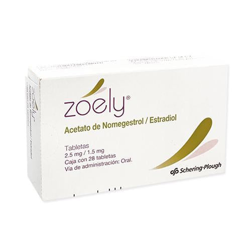 Zoely 2.5 / 1.5 Mg Tabletas Oral Con 28
