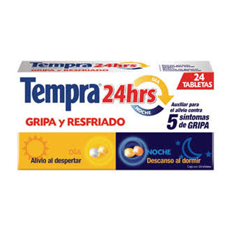 Tempra 24Hrs Dia / Noche Con 24 Tabletas