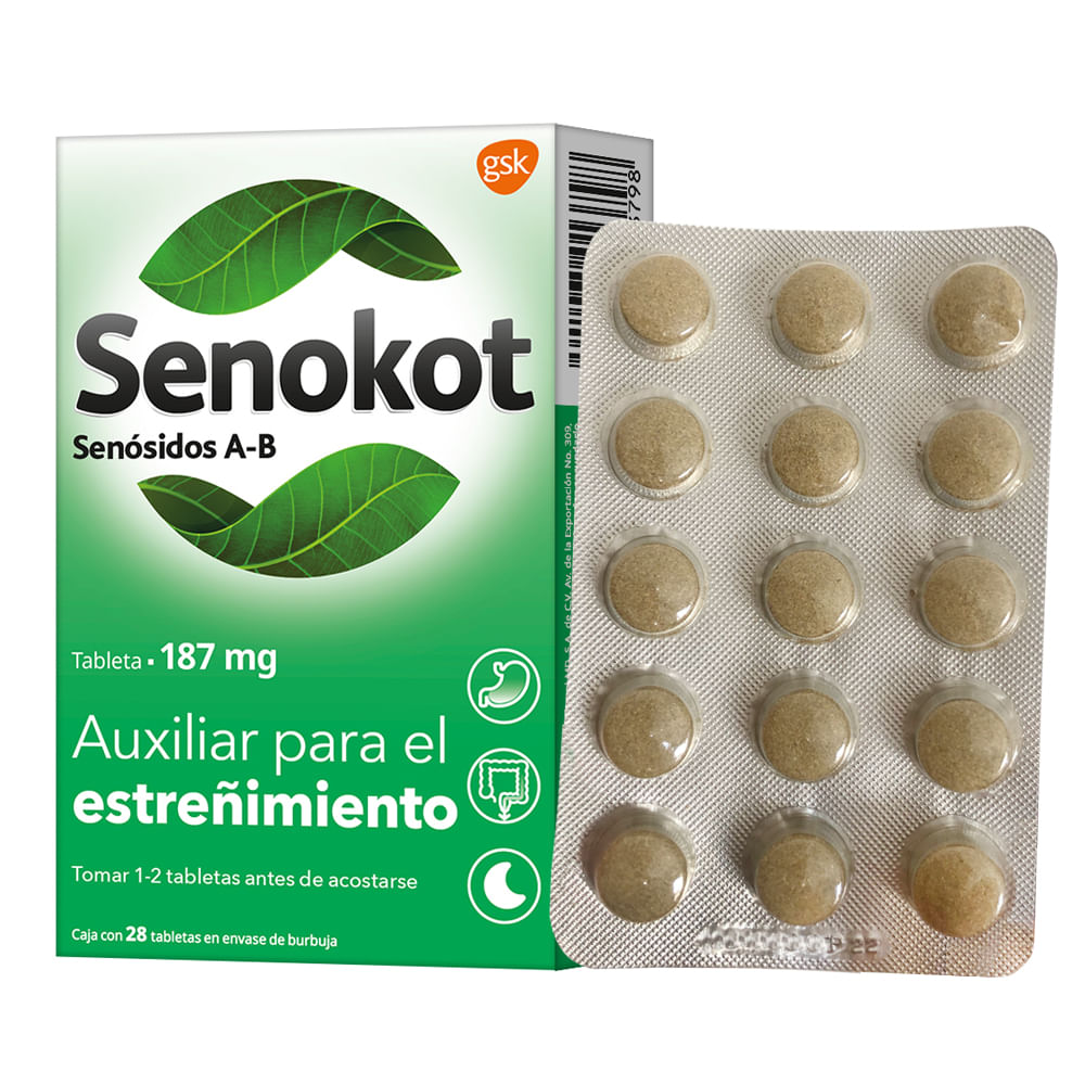 Senokot 187 Mg Con 28 Tabletas