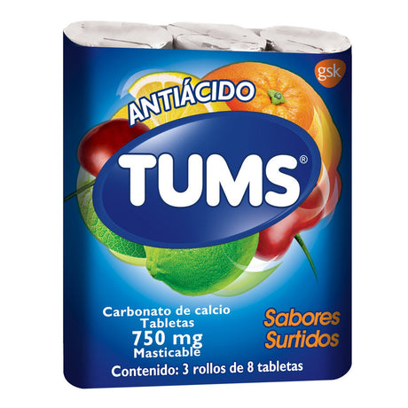 Tums Extra Surtido Con 3 Tabletas