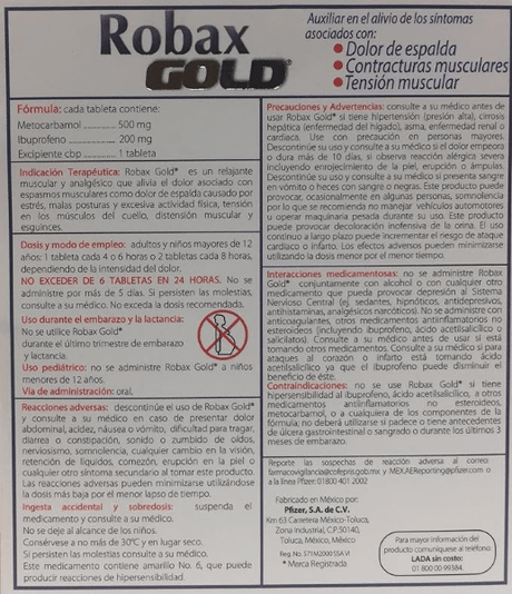 Robax Gold Con 24 Tabletas