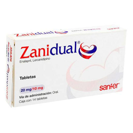 Zanidual 20 Mg / 10 Mg Con 14 Tabletas