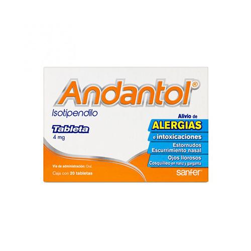 Andantol 4 Mg Con 20 Grageas