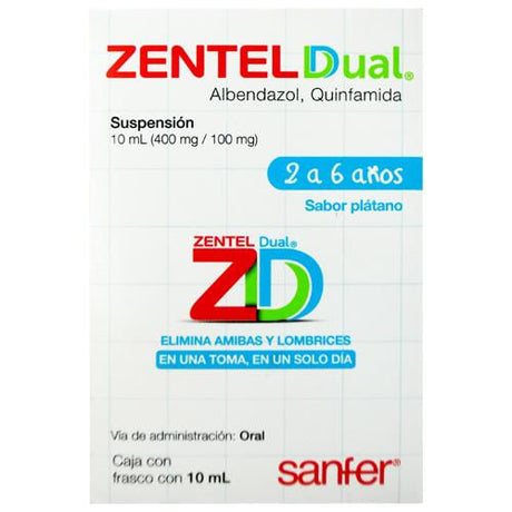 Zentel Dual 400 / 100 Mg Susp10 Ml
