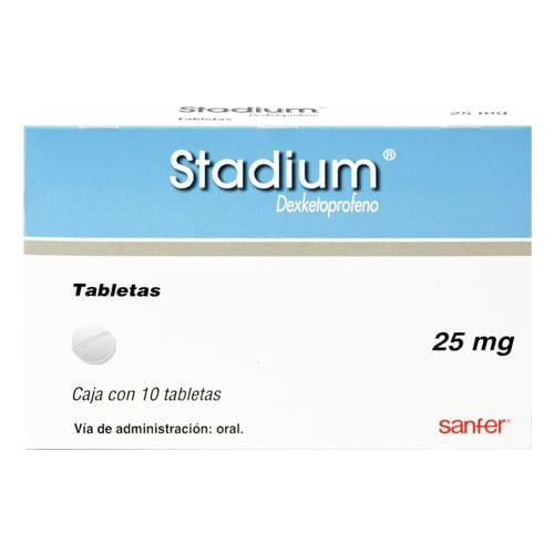 Stadium 25 Mg Con 10 Tabletas