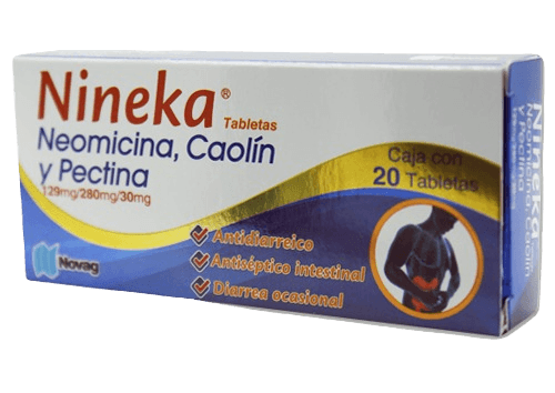 Neomicina Caolin Pectina Nineka 129 / 280 / 30 Mg Con 20 Tabletas