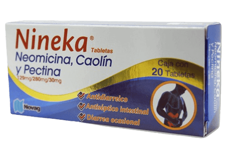 Neomicina Caolin Pectina Nineka 129 / 280 / 30 Mg Con 20 Tabletas