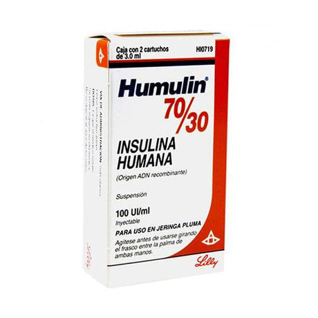 Humulin 70 / 30 Cart 100U.I. Con 2