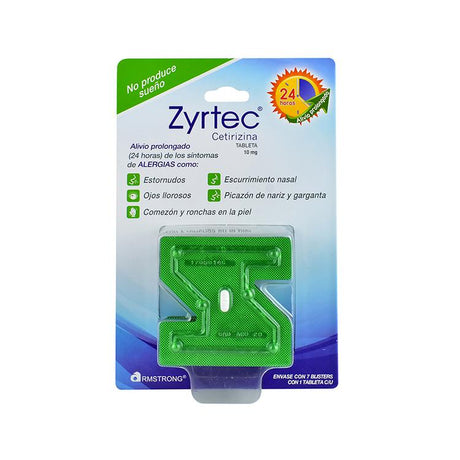 Zyrtec 10 Mg Con 7 Tabletas