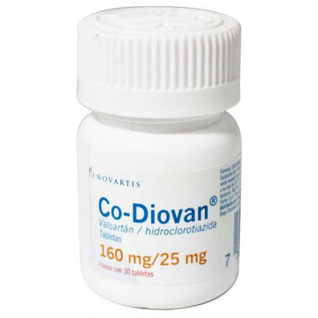 Co-Diovan 160 / 25 Mg Con 30 Grageas