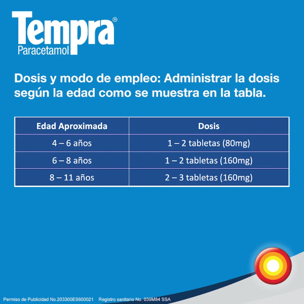 Tempra 80 Mg Tabletas Mast Con 30 Uva
