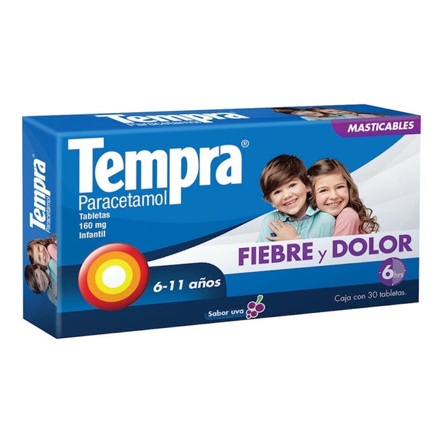 Tempra 160 Mg Tabletas Mast Con 30 Uv