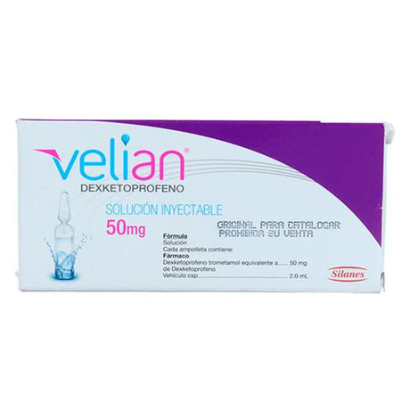 Velian Solución Inyectable 50 Mg Con 3 Ampulas