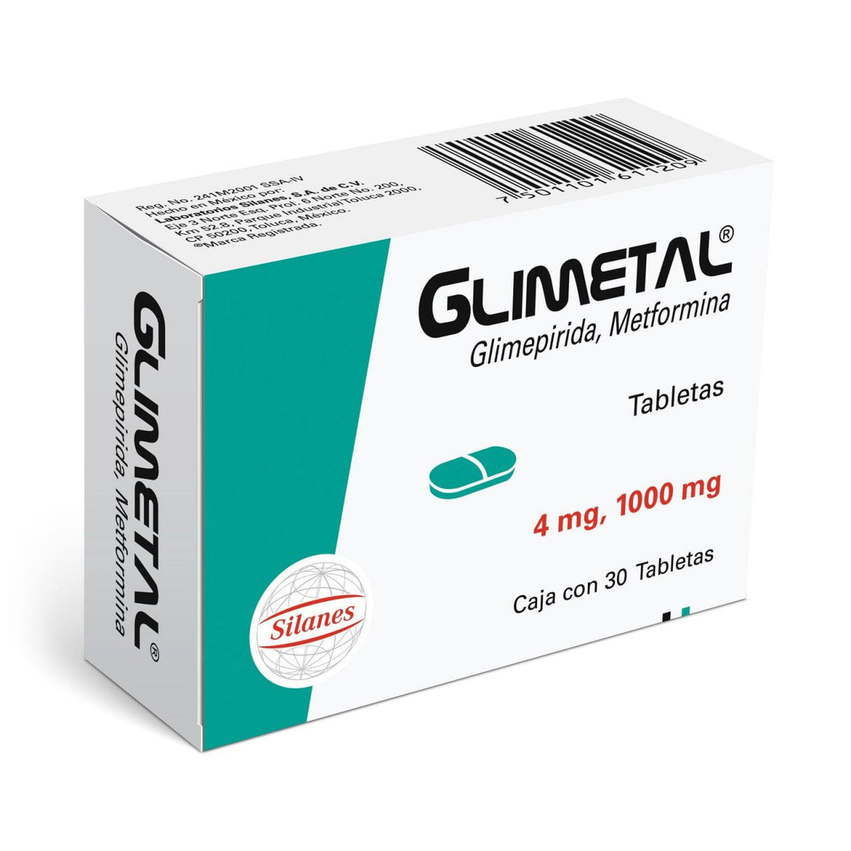 Glimetal 1000 / 4 Mg Con 30 Tabletas